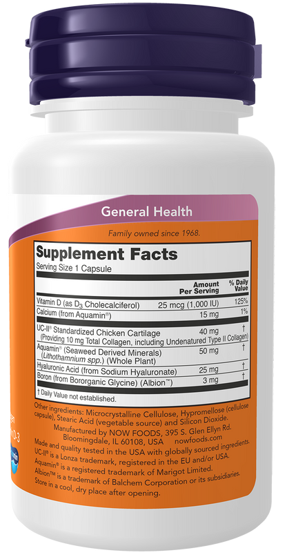 NOW Supplements, UC-II Advanced Joint Relief, Type II, 60 Veg Caps