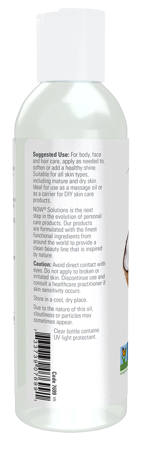 NOW Solutions, Liquid Coconut Oil, Light and Nourishing, 4 fl. oz