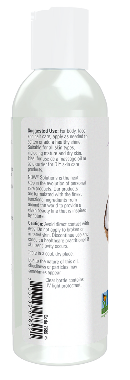 NOW Solutions, Liquid Coconut Oil, Light and Nourishing, 4 fl. oz