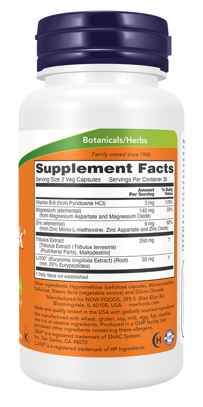 NOW Supplements, TestoJack™ 100 with LJ100®, Tongkat Ali, 60 Veg Caps