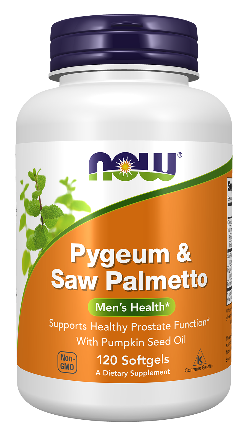 NOW Supplements, Pygeum & Saw Palmetto with Pumpkin Seed Oil, 120 Softgels