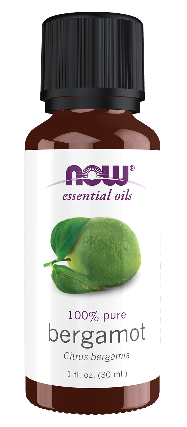 NOW Essential Oils, Bergamot Oil, Undiluted, Cold Pressed, 1 fl. oz