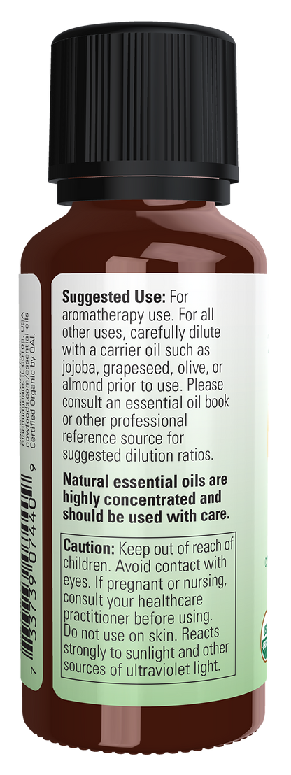 NOW Essential Oils, Organic Orange Oil, Cold Pressed, Undiluted, 1 fl. oz