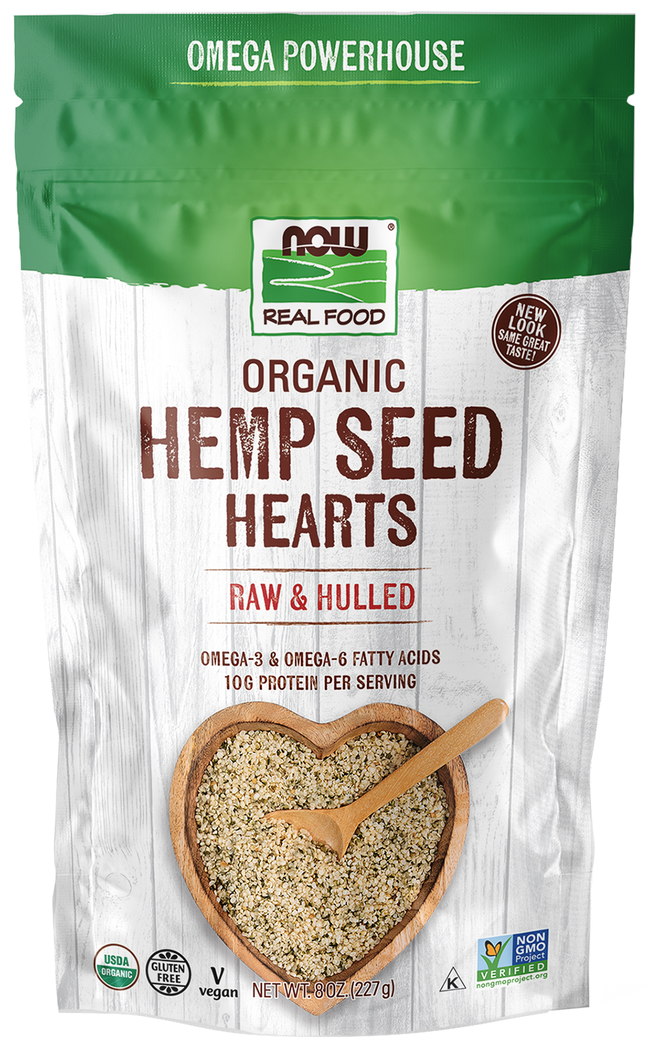 NOW Foods, Organic Hemp Seed Hearts, Raw & Hulled, 8 oz