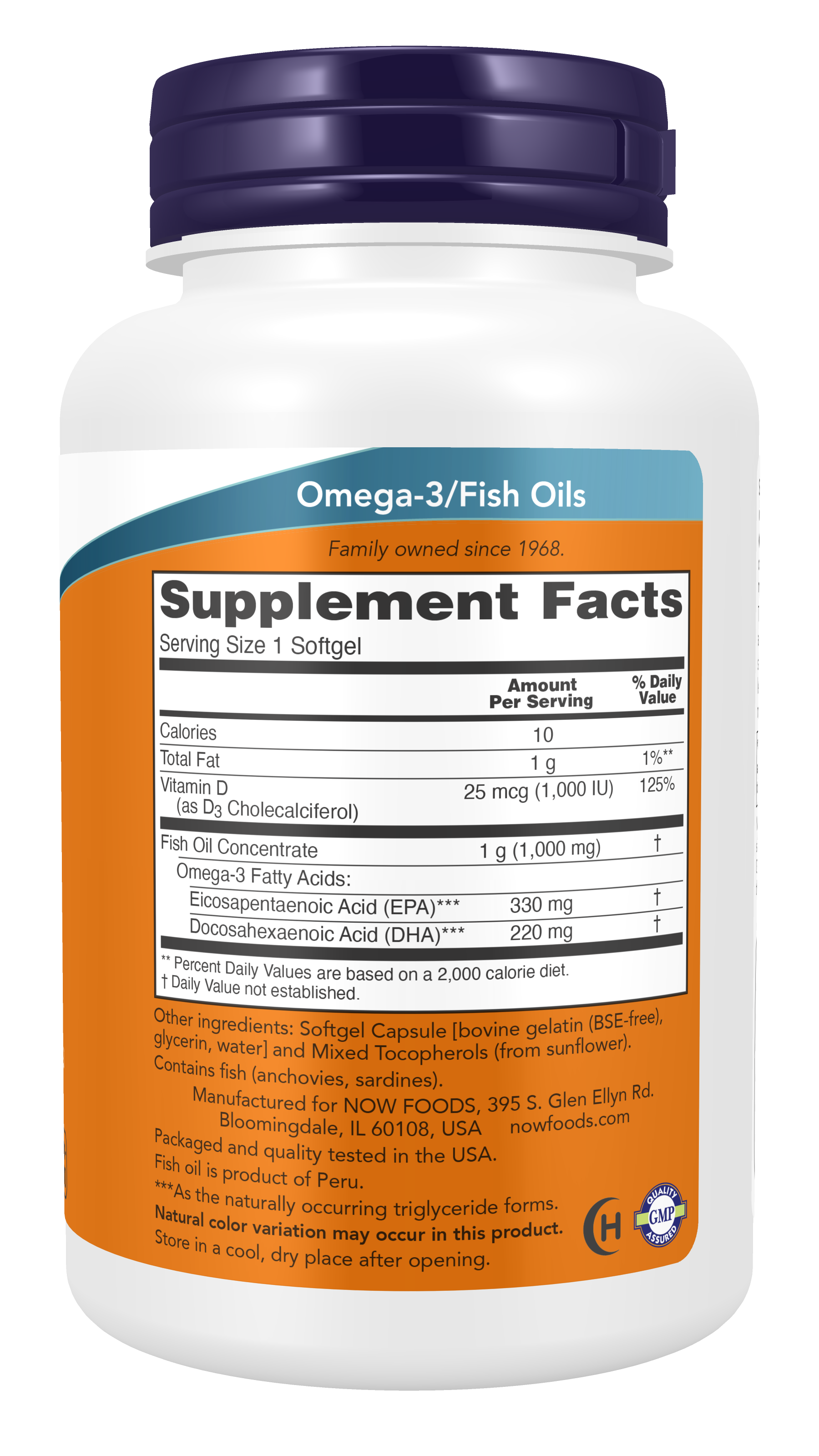 NOW Supplements, Tri-3D Omega™, Triglyceride Form of Fish Oil, 90 Softgels