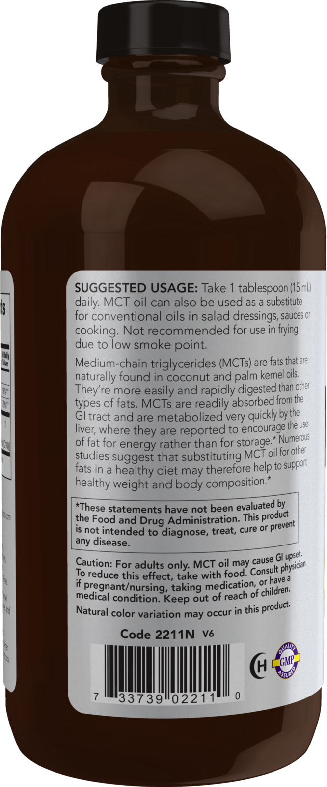 NOW Sports, MCT Oil 14 g, Weight Management*, Liquid, 16 fl. oz