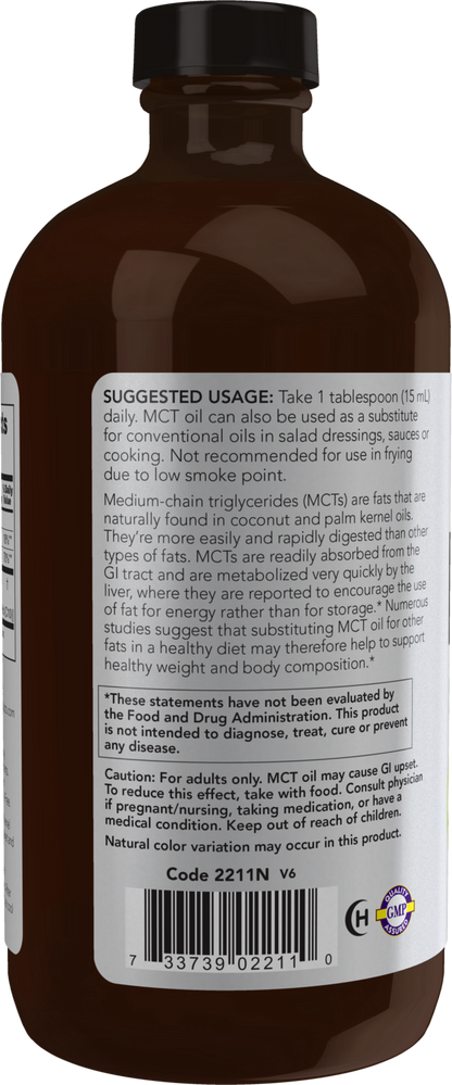 NOW Sports, MCT Oil 14 g, Weight Management*, Liquid, 16 fl. oz