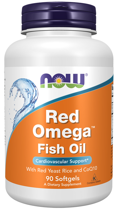 NOW Supplements, Red Omega with CoQ10, Omega-3 Fish Oil, 90 Softgels