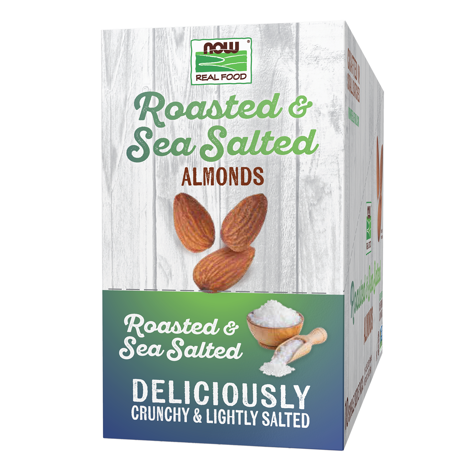 NOW Foods, Almonds, Roasted Sea Salted, Protein & Fiber, 10 Single Packets