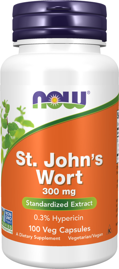NOW Supplements, St. John's Wort  300mg, Standardized Extract, 100 Veg Caps