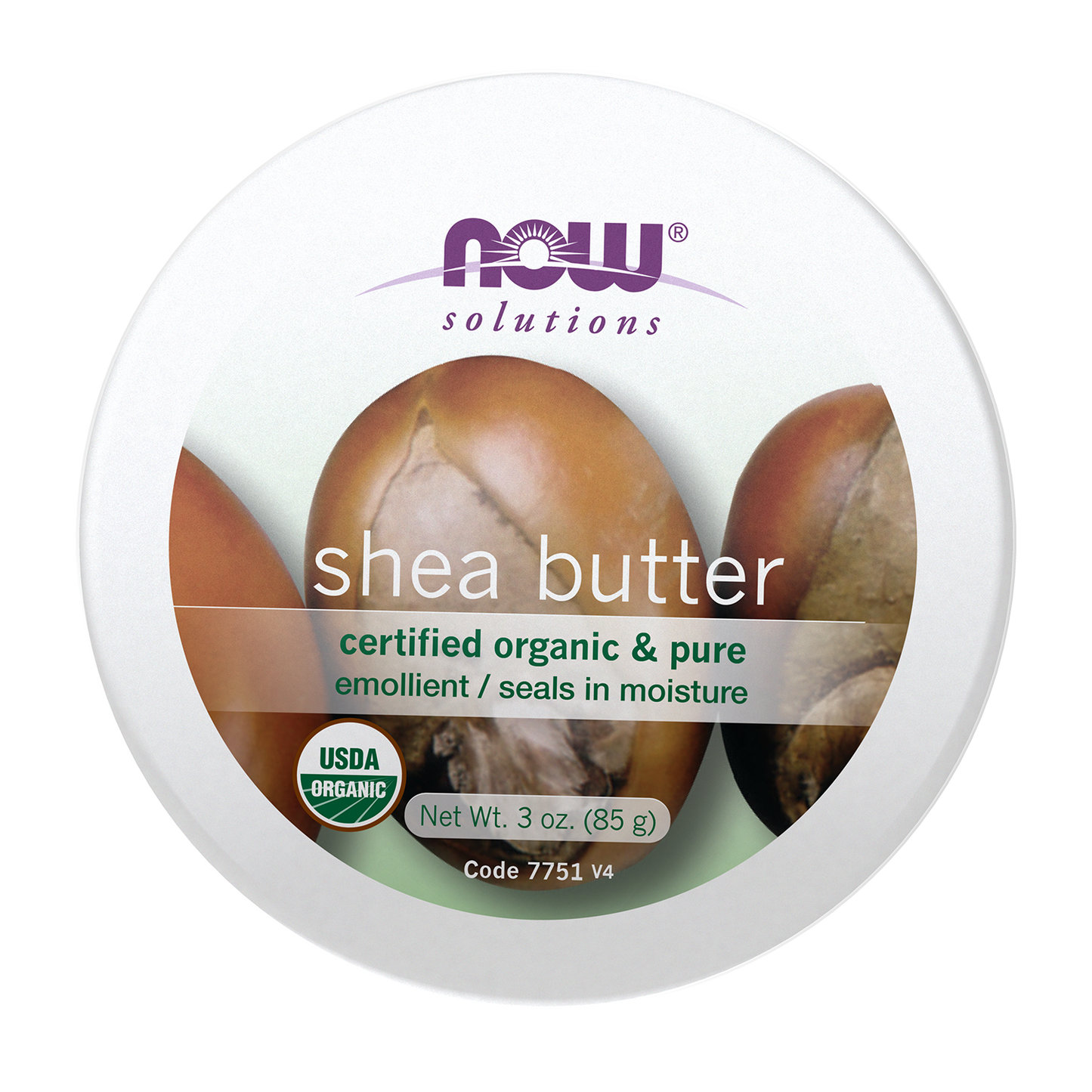NOW Solutions, Certified Organic Shea Butter, Travel Size, 3 oz