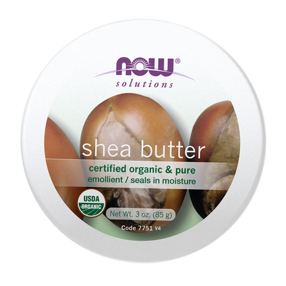 NOW Solutions, Certified Organic Shea Butter, Travel Size, 3 oz