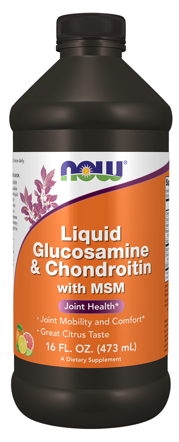 NOW Supplements, Glucosamine & Chondroitin with MSM, Liquid, 16 fl. oz