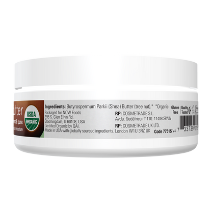 NOW Solutions, Certified Organic Shea Butter, Travel Size, 3 oz