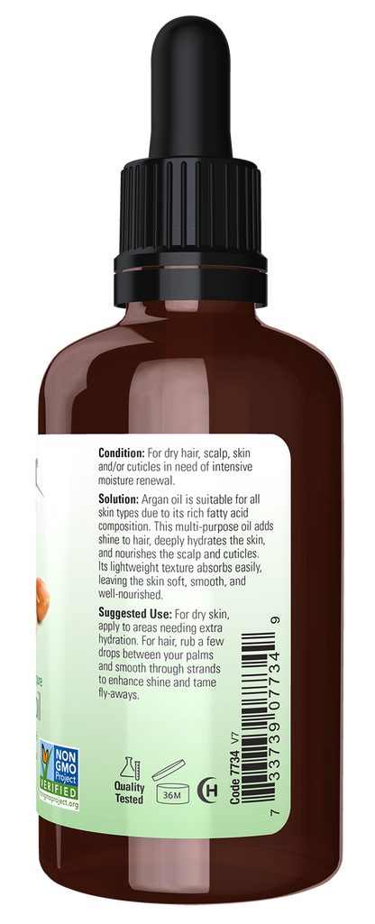 NOW Solutions, Organic Argan Oil, "Gold of Morocco" Multi-Purpose, 2 fl. oz