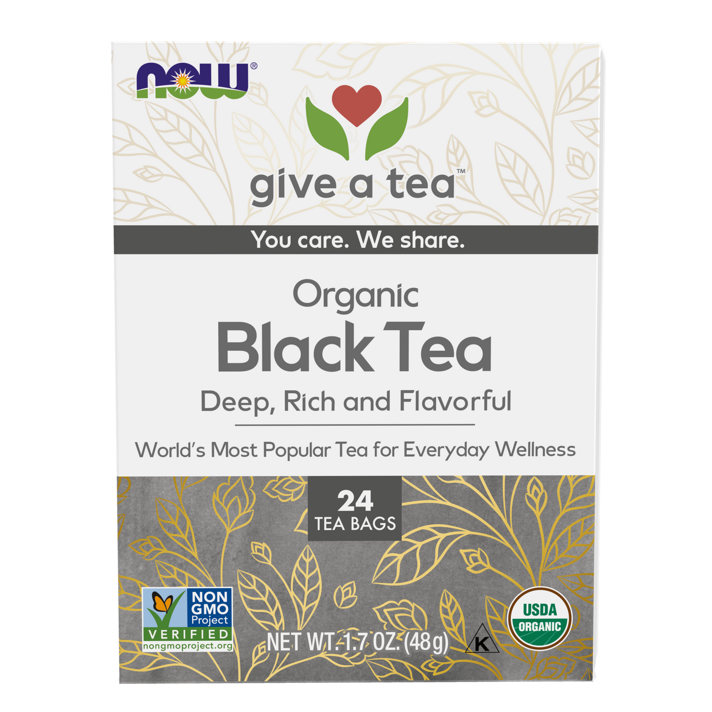 NOW Foods, Give a Tea®  Organic Black Tea, 24 bags