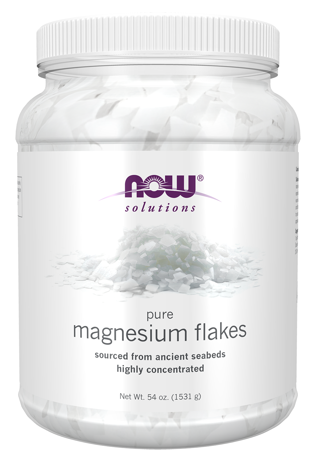 NOW Solutions, Magnesium Flakes, from the Ancient Seabed, 54 oz