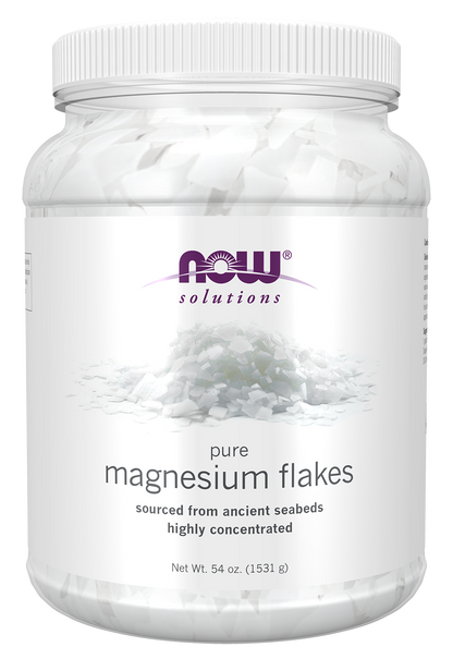 NOW Solutions, Magnesium Flakes, from the Ancient Seabed, 54 oz