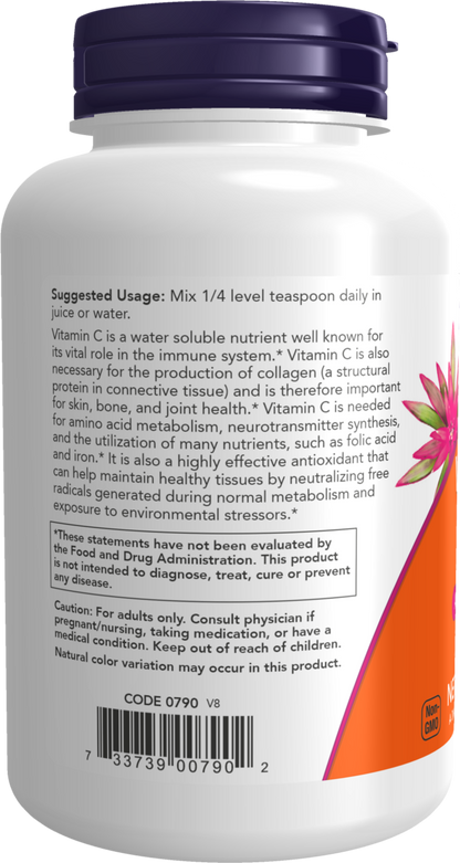 NOW Supplements, Vitamin C Crystals (Ascorbic Acid), 8 oz