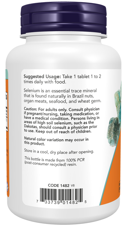 NOW Supplements, Selenium 100 mcg, Essential Mineral, 250 Tabs