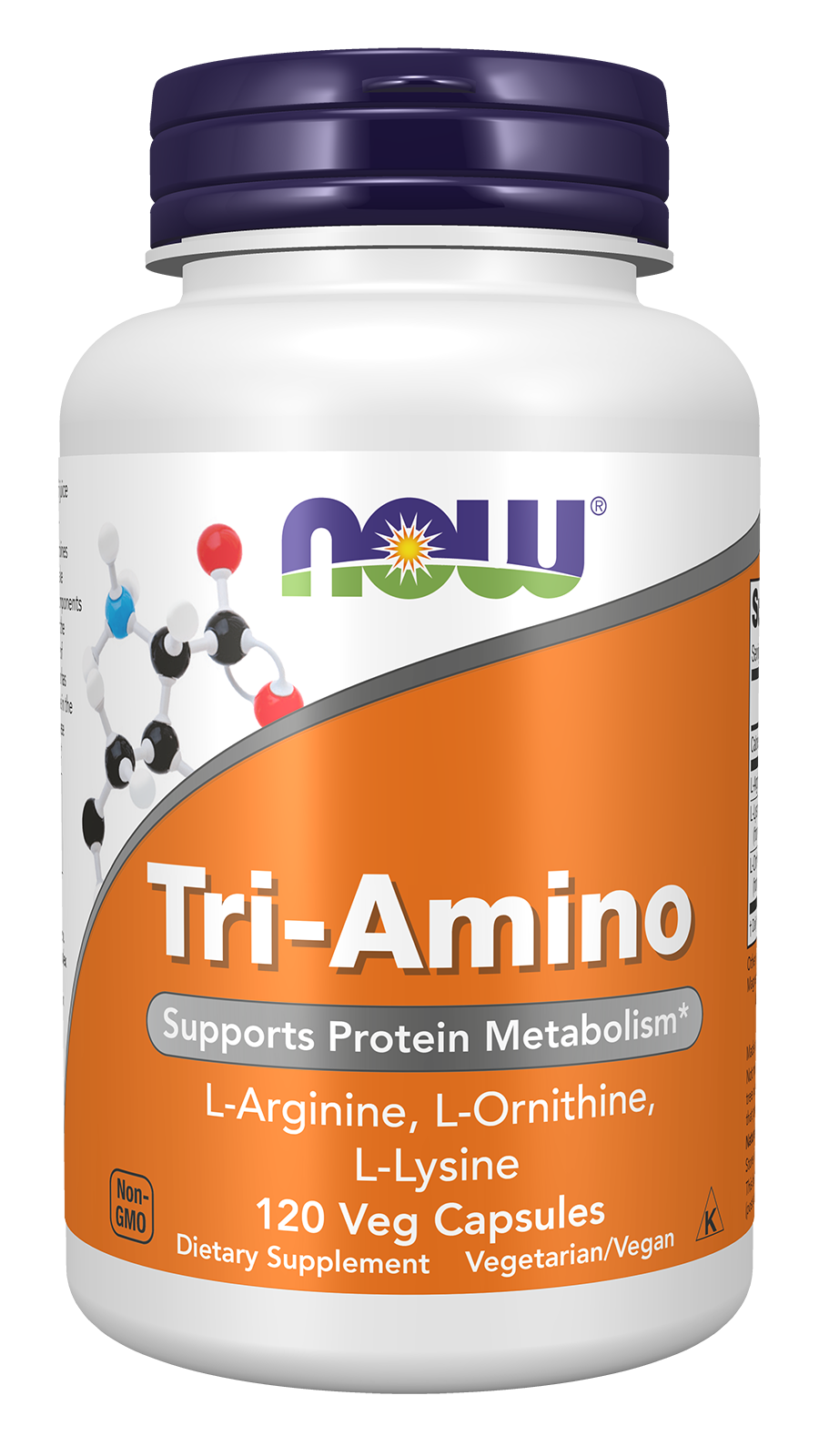 NOW Supplements, Tri-Amino with L-Arginine, L-Ornithine, L-Lysine, 120 Caps