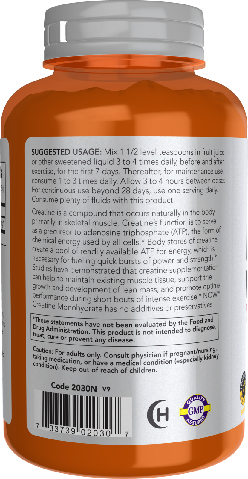 NOW Sports, Creatine Monohydrate Powder, Muscel Fuel*, 8 oz