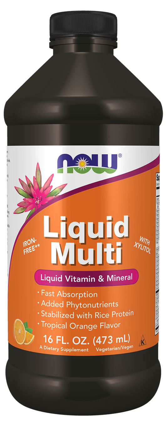 NOW Supplements, Liquid Multi, Tropical Orange Flavor, 16 oz