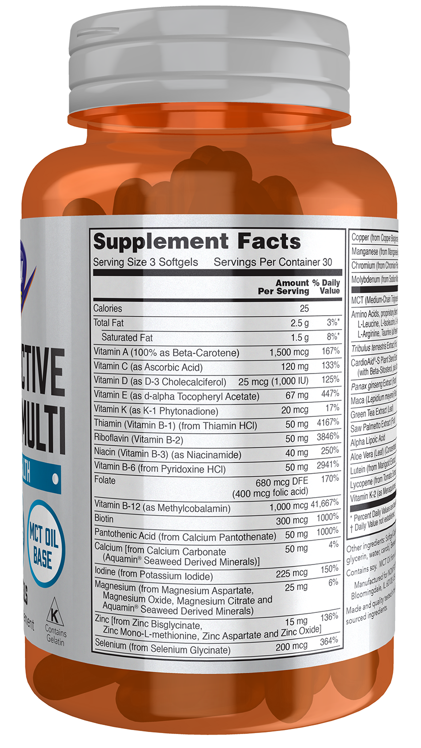 NOW Sports, Men's Active Sports Multi, Daily Multivitamin, 90 Softgels