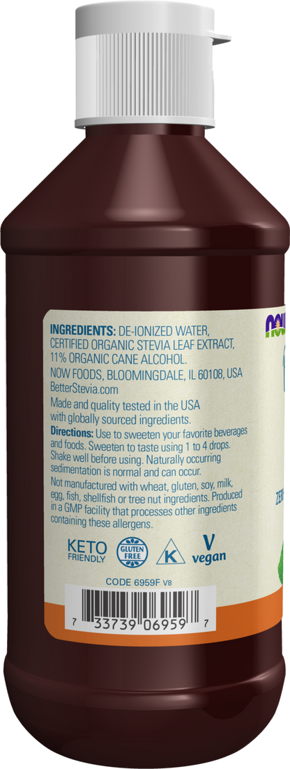 NOW BetterStevia® Original Zero-Calorie Liquid Sweetener, 8 fl. oz.