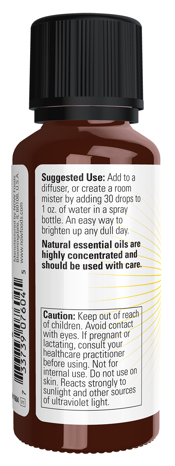 NOW Essential Oils, Cheer Up Buttercup Uplifting Citrus Oil Blend, 1 fl. oz
