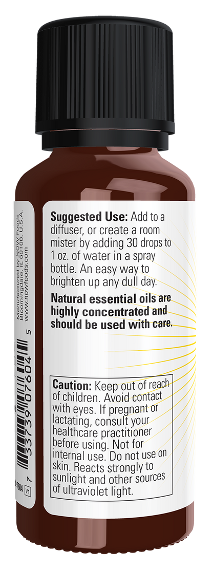 NOW Essential Oils, Cheer Up Buttercup Uplifting Citrus Oil Blend, 1 fl. oz