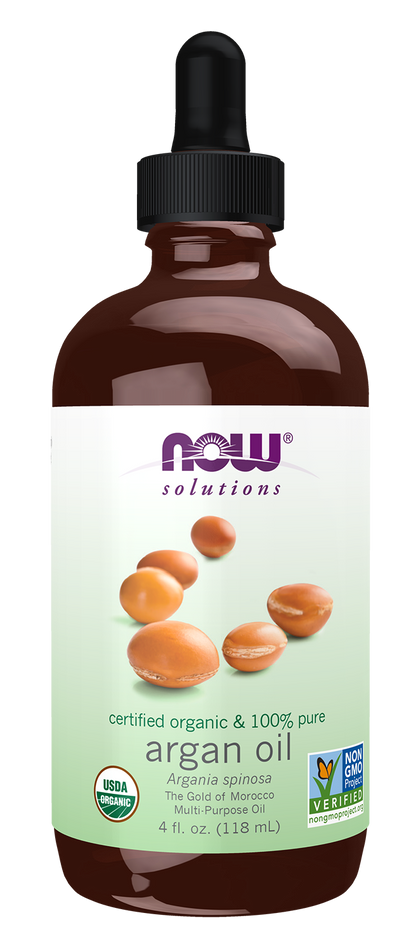 NOW Solutions, Organic Argan Oil, "Gold of Morocco" Multi-Purpose, 4 fl. oz