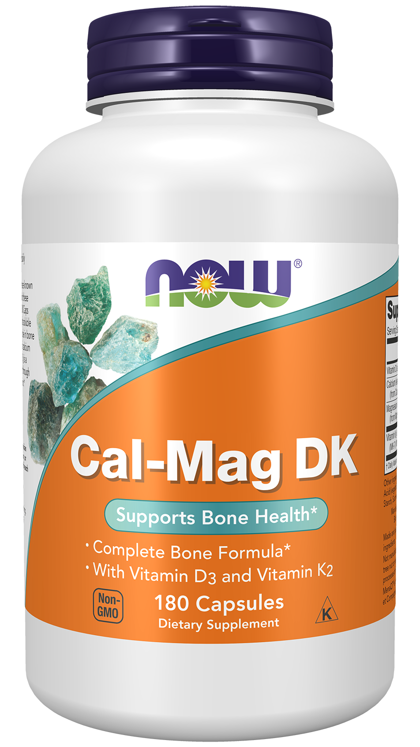 NOW Supplements, Cal-Mag DK with Vitamins D3 & K2, 180 Caps