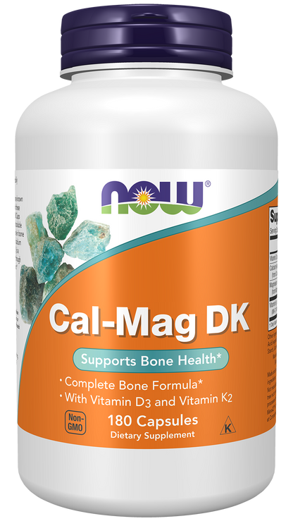 NOW Supplements, Cal-Mag DK with Vitamins D3 & K2, 180 Caps