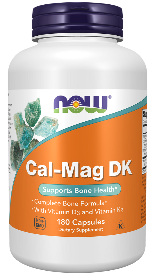 NOW Supplements, Cal-Mag DK with Vitamins D3 & K2, 180 Caps