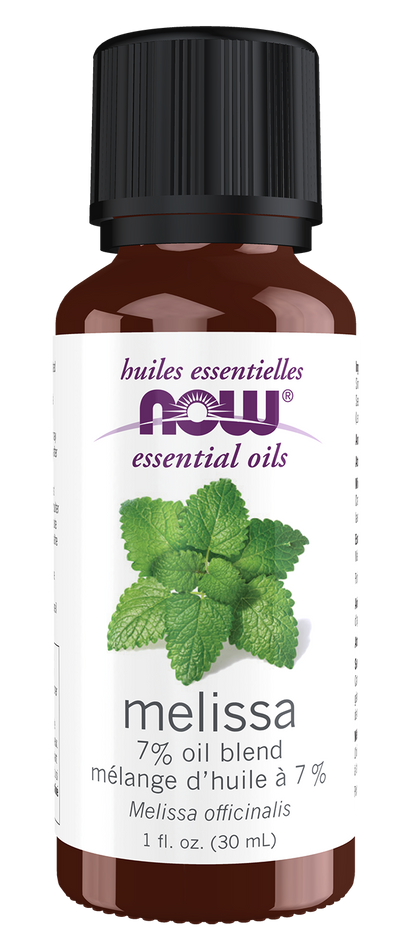 NOW Essential Oils, Melissa (Lemon Balm) Oil Blend with Jojoba, 1 fl. oz