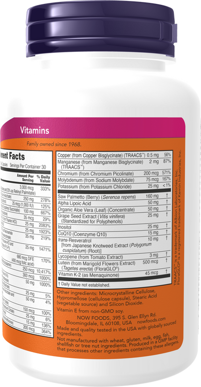NOW Supplements, ADAM™ Men's Multivitamin, 90 Veg Caps