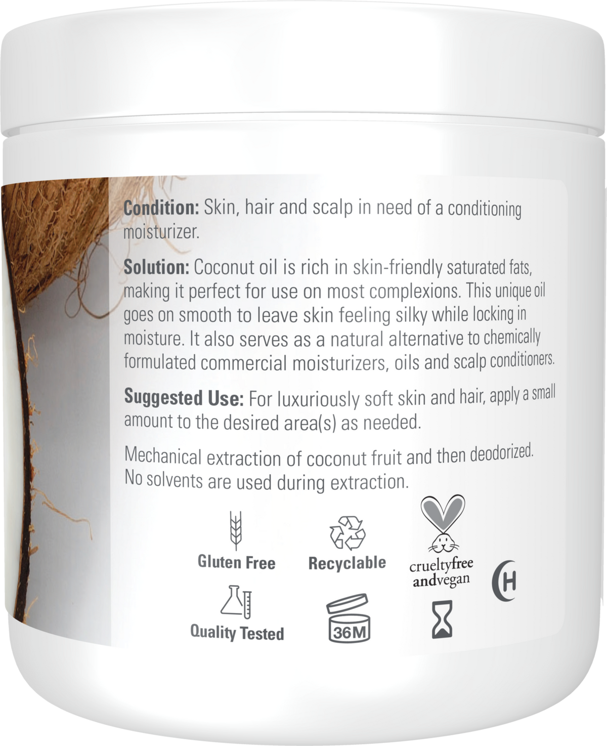 NOW Solutions, Coconut Oil, Conditioning Moisturizer, 7 fl. oz
