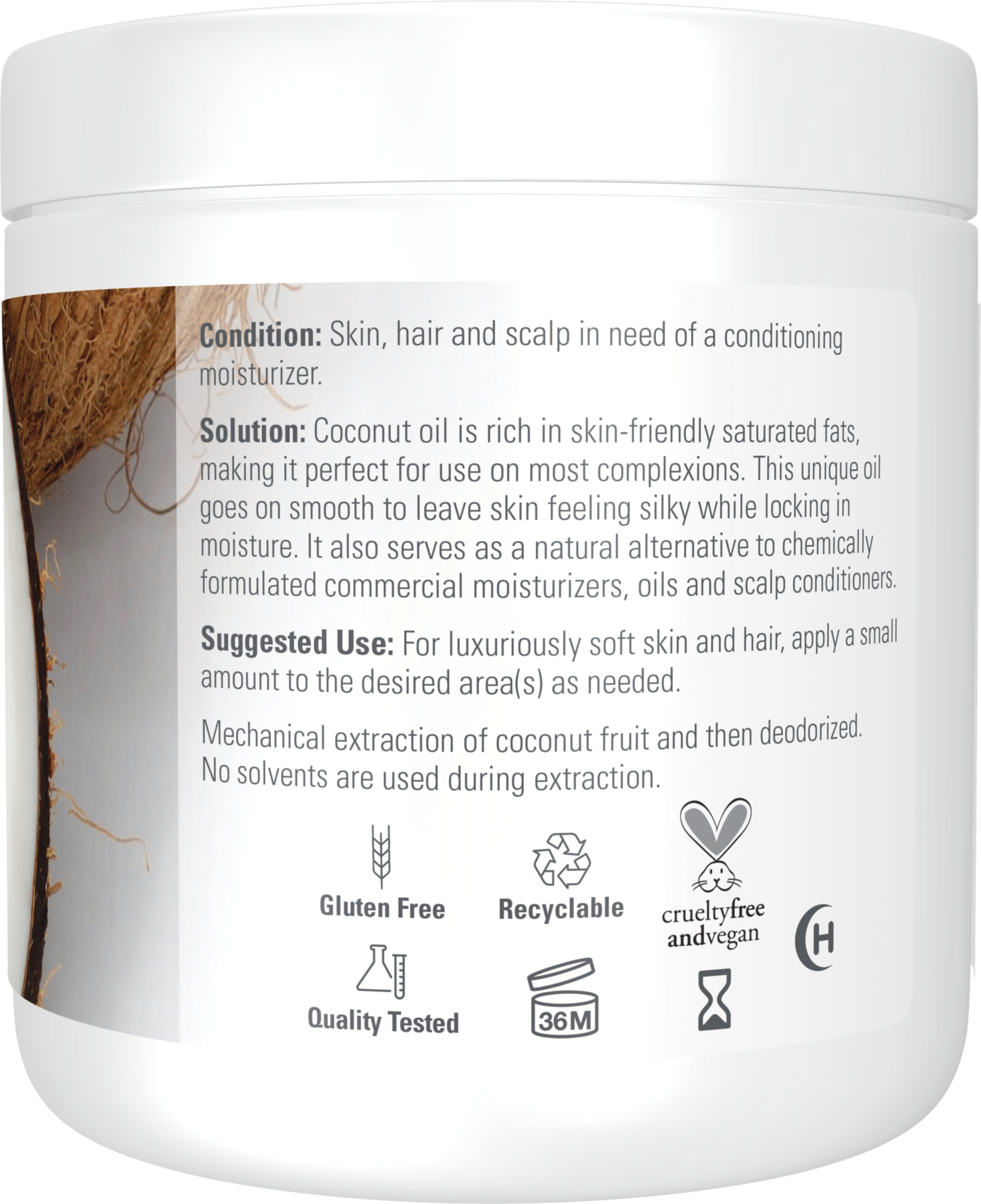 NOW Solutions, Coconut Oil, Conditioning Moisturizer, 7 fl. oz