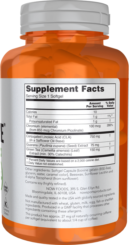 NOW Sports, CLA Extreme™ With Guarana & Green Tea, 90 Softgels