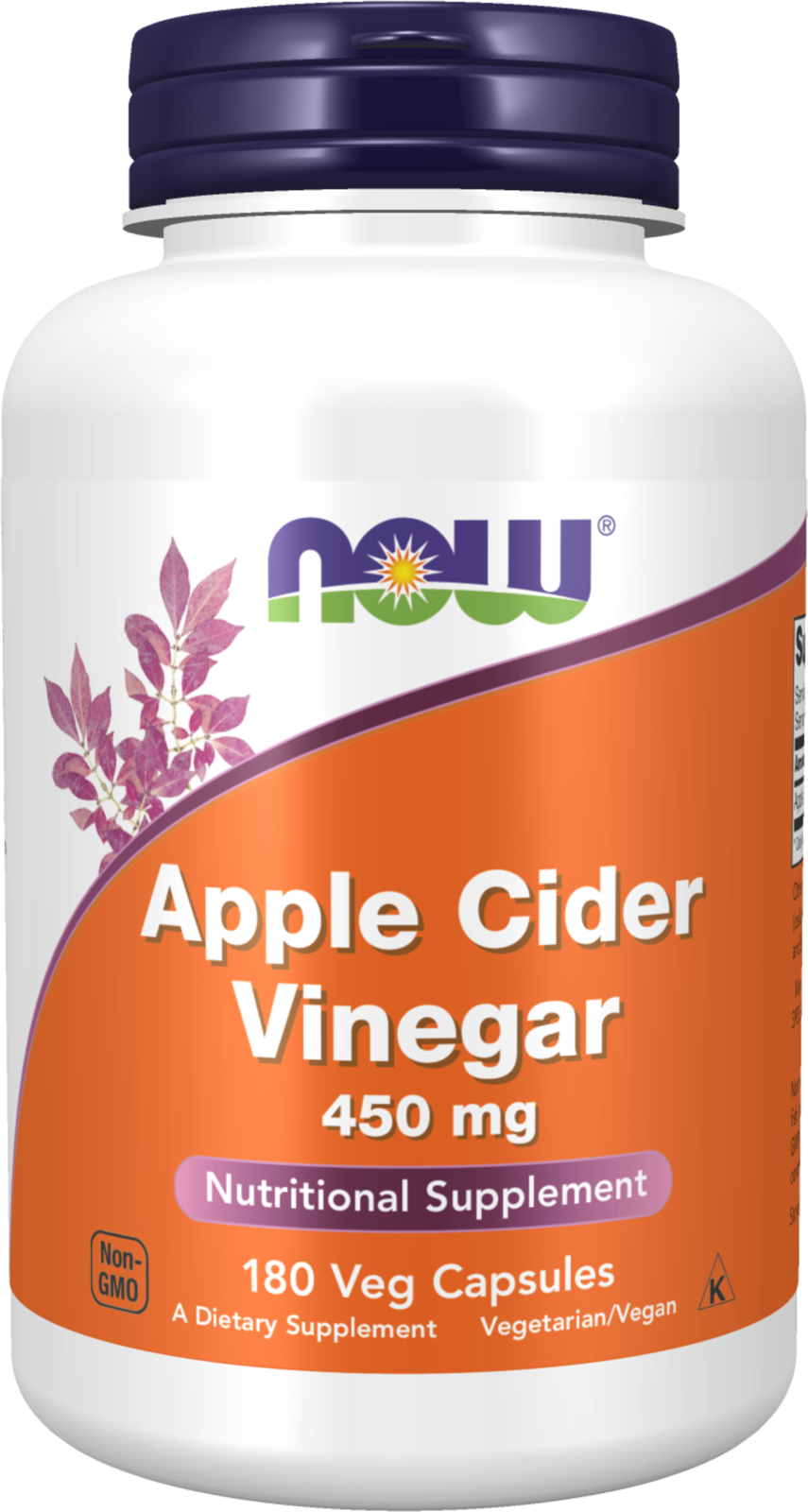 NOW Supplements, Apple Cider Vinegar 450 mg, 180 Veg Caps