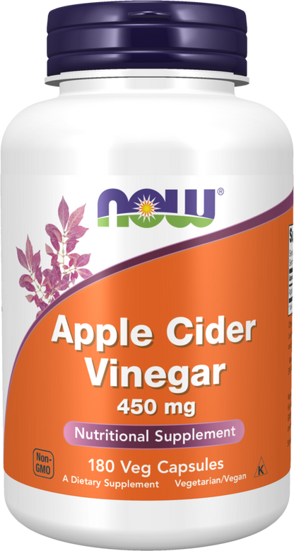 NOW Supplements, Apple Cider Vinegar 450 mg, 180 Veg Caps