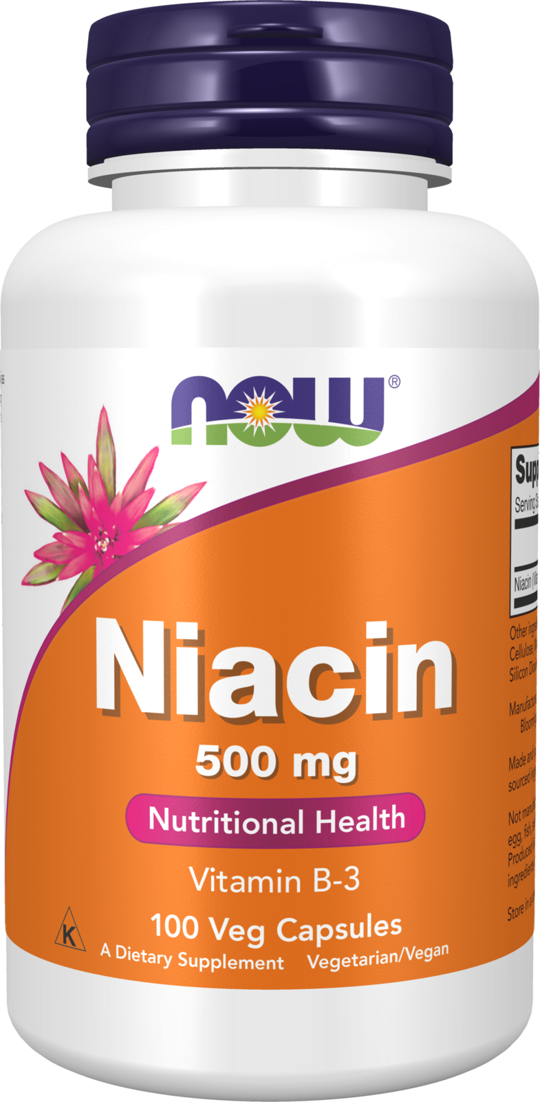 NOW Supplements, Niacin (Vitamin B-3) 500 mg, 100 Caps