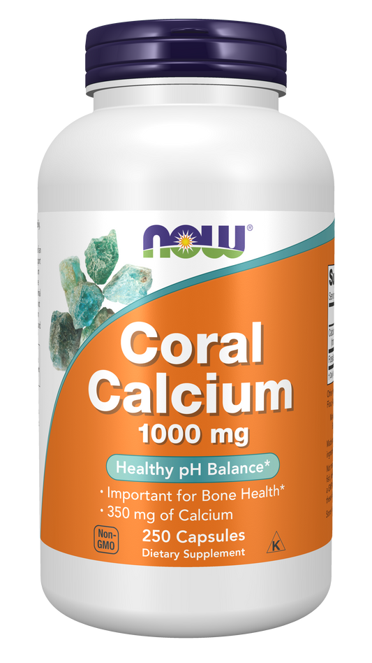 NOW Supplements, Coral Calcium 1,000 mg, Bone Health*, 250 Veg Caps
