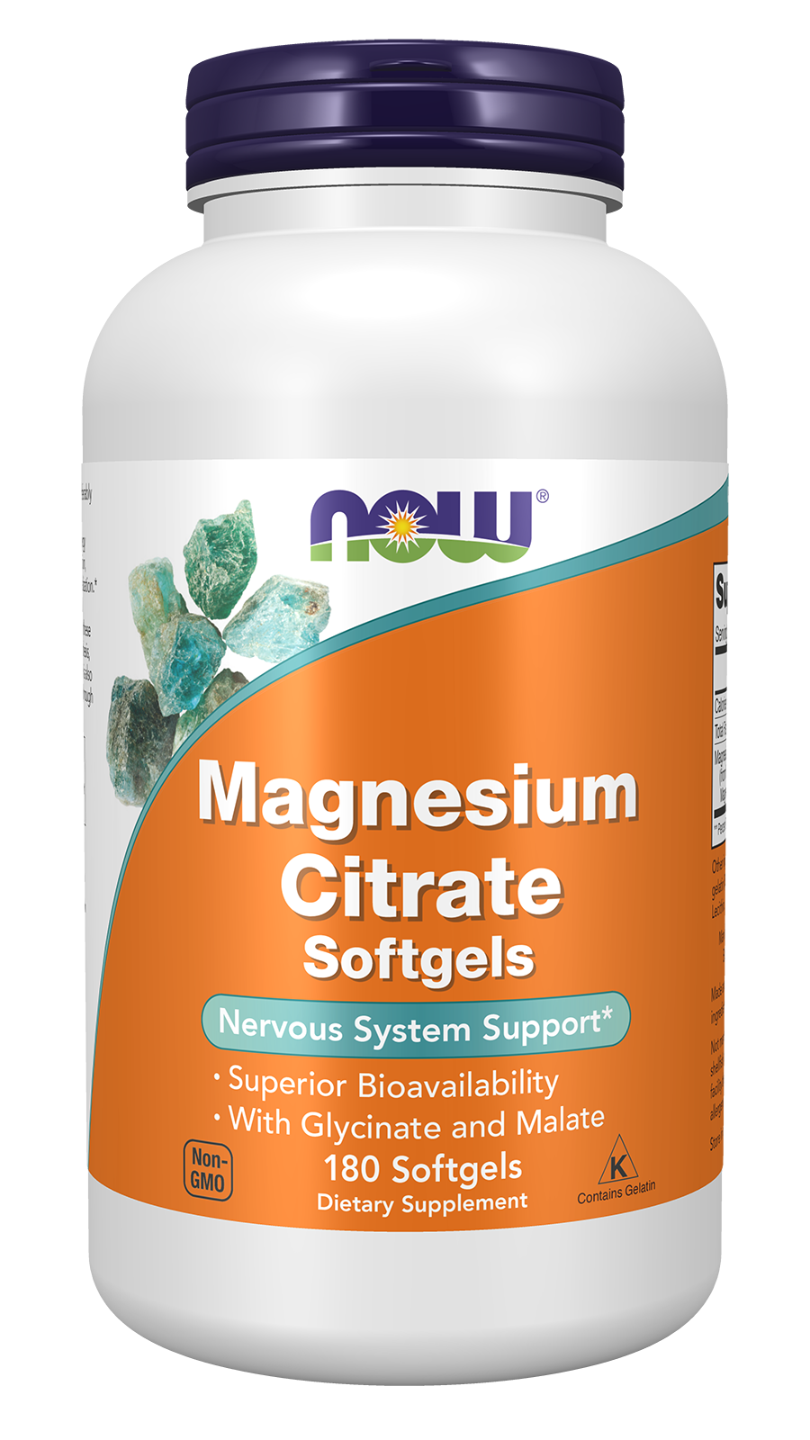 NOW Supplements, Magnesium Citrate, With Glycinate & Malate, 180 Softgels