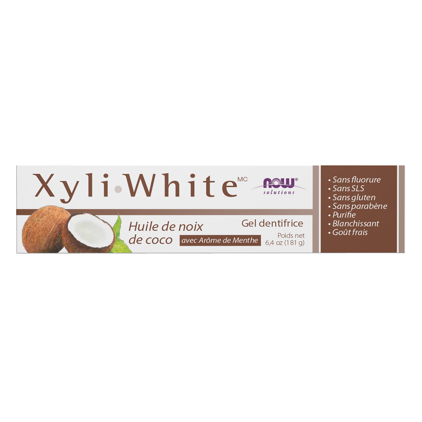 NOW Solutions, Xyliwhite™ Toothpaste Gel, Coconut Oil, 6.4 oz