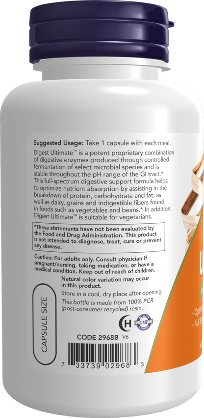 NOW Supplements, Digest Ultimate™ with Full Spectrum Enzymes, 120 Veg Caps