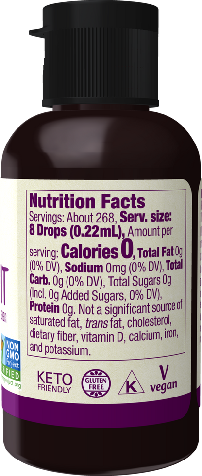 NOW Foods, Organic Monk Fruit, Zero-Calorie Liquid Sweetener, 2 fl. oz