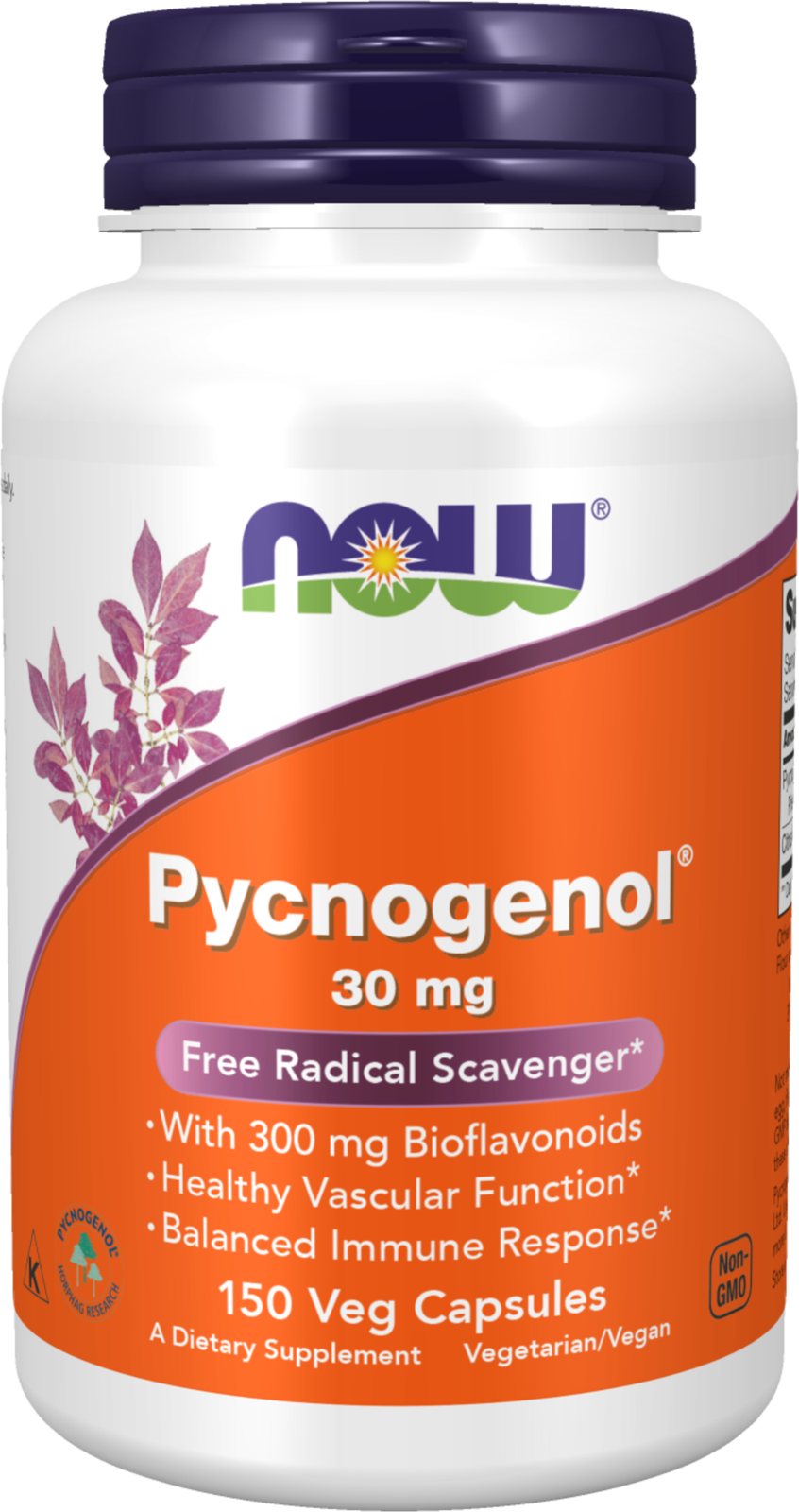 NOW Supplements, Pycnogenol 30 mg with 300 mg Bioflavonoids, 150 Veg Caps