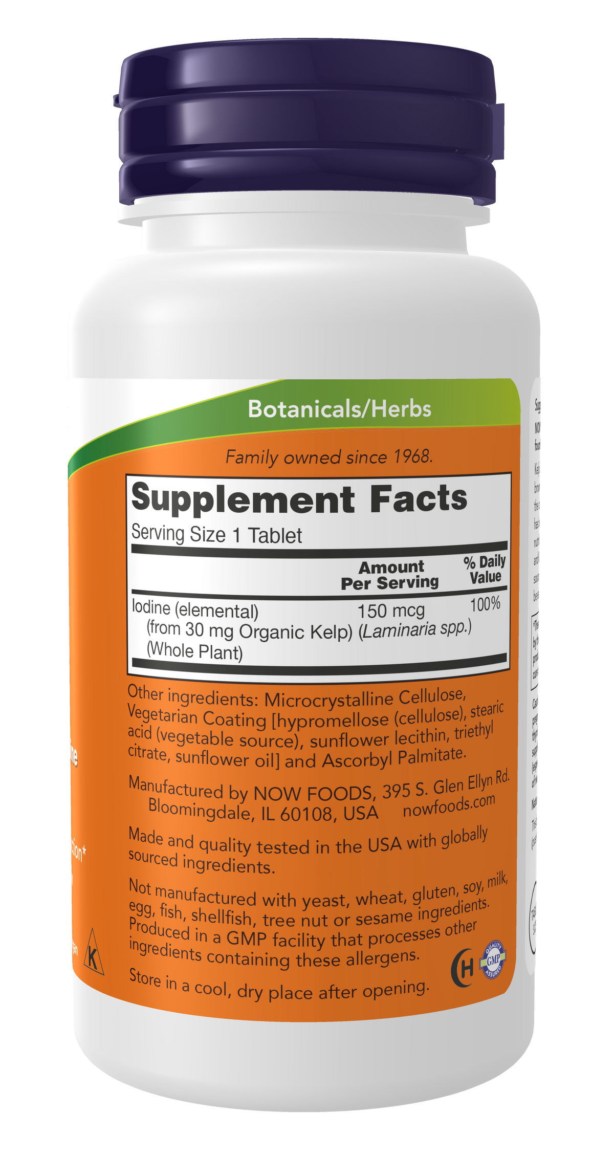NOW Supplements, Kelp 150 mcg of Iodine, 200 Tabs